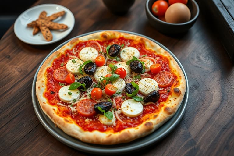 Reker- og kamskjellpizza