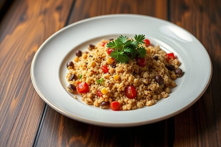 Enkel quinoa- og pinjekernespilaf