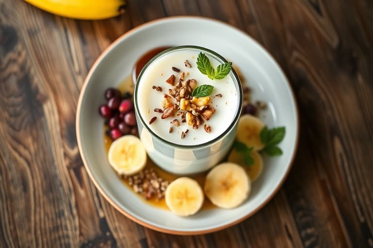 Tropisk bær-banan yoghurtshake