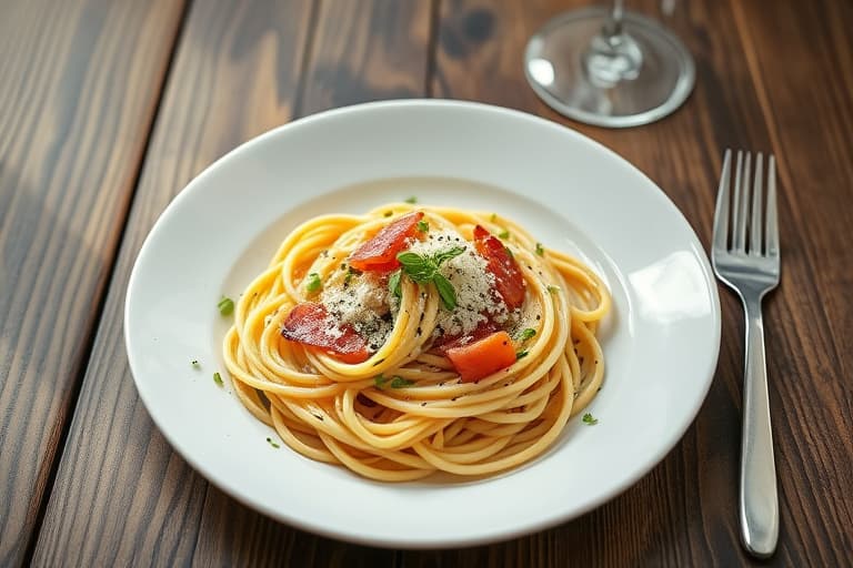 Cacio e Pepe med sprøtt pancetta