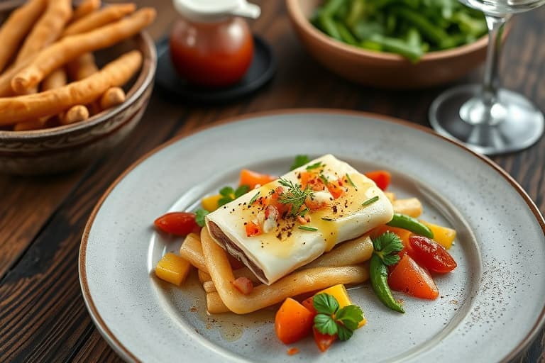 Krydret fennikelreker med sitrus-salat