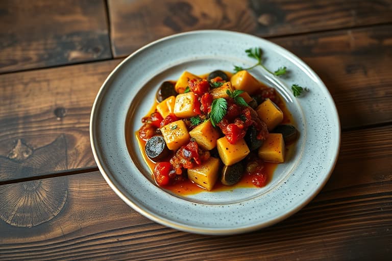 Lammekoteletter med aubergine-caponata