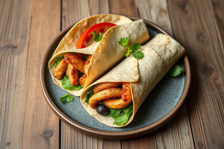 Middelhavsstekte reker-wraps