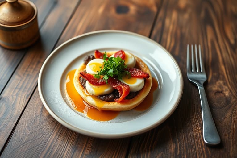 Baconskiver og osteburgere med krydret majones