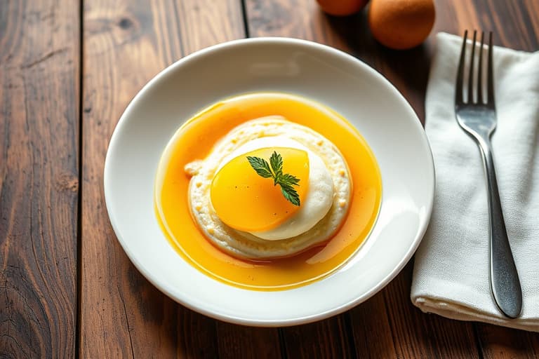 Sitron-vaniljekrem med pisket krem