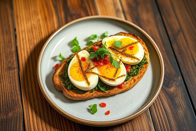 Calabrianske eggerøre med jalapeño-pesto bruschetta