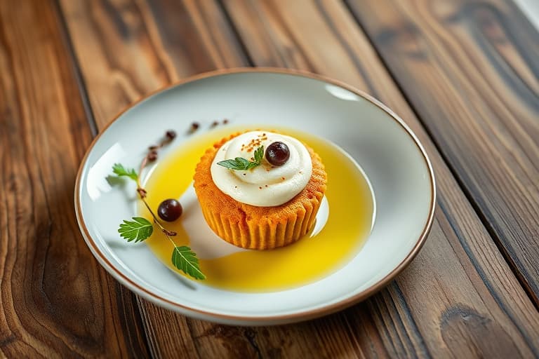 Spinat- og olivencupcakes med olje