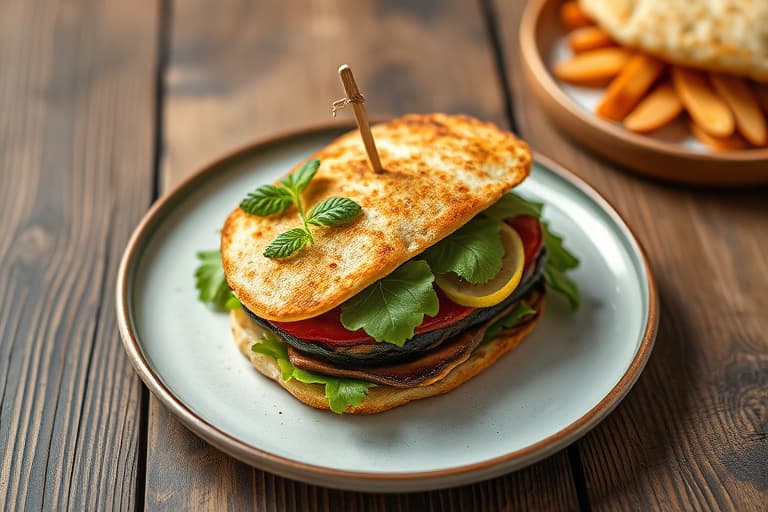 Sandwich Thins og Bakt Auberginesandwich