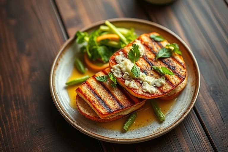 Grillede fiken- og gorgonzolafingersandwicher