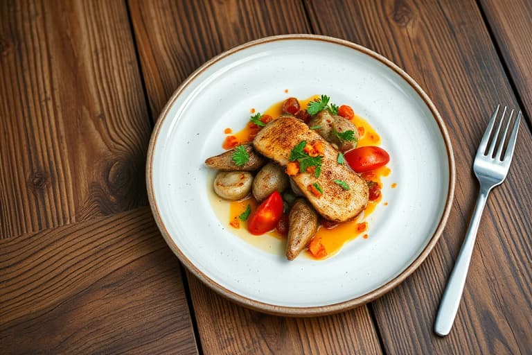 Femkrydret ørret med gulrotsalat