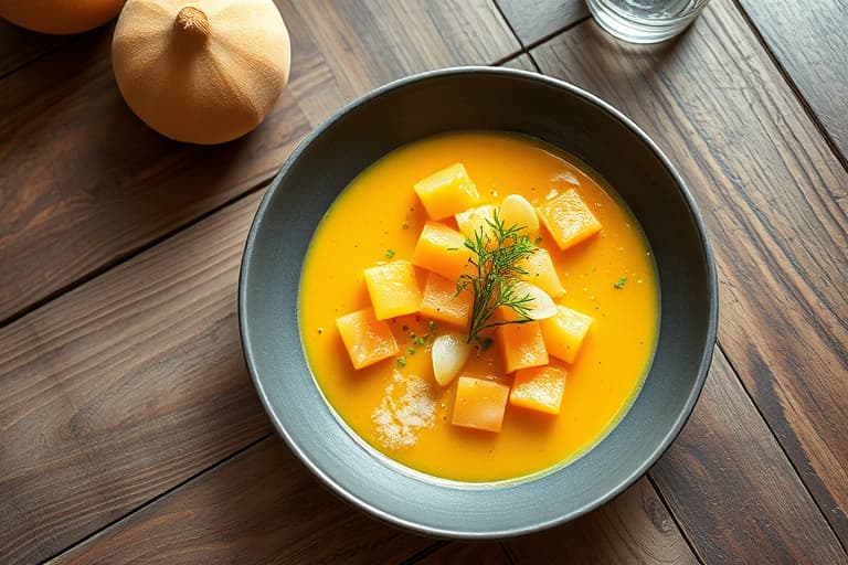 Avkjølt honningmelon- og myntesuppe