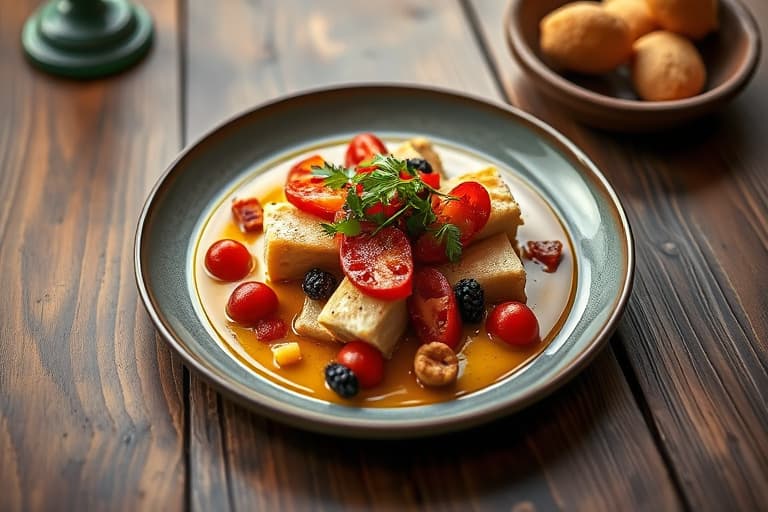 Blanding av nøttesmør, sprø karamell og godteri