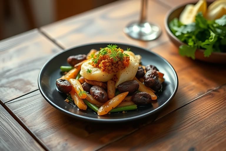 Grønnsaksbrød med grønn løk