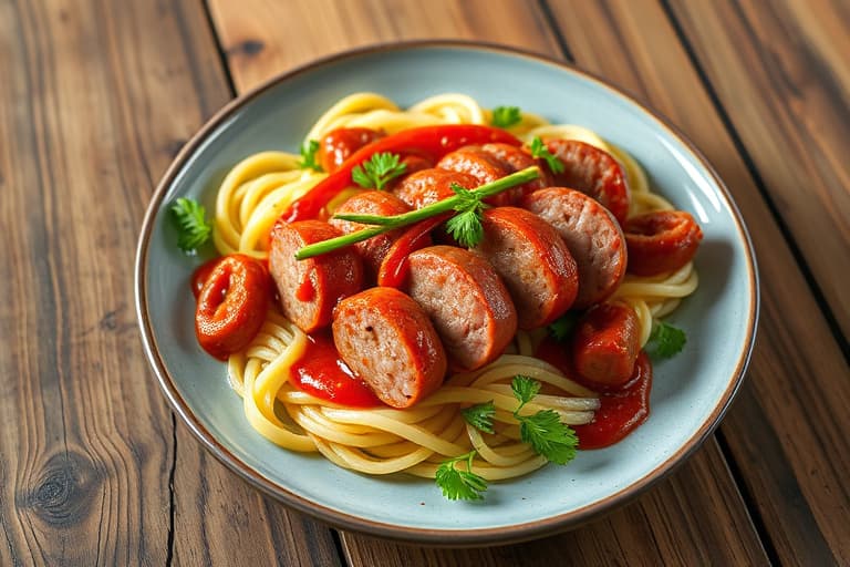 Phillystyle kielbasa med fennikelkål og paprika