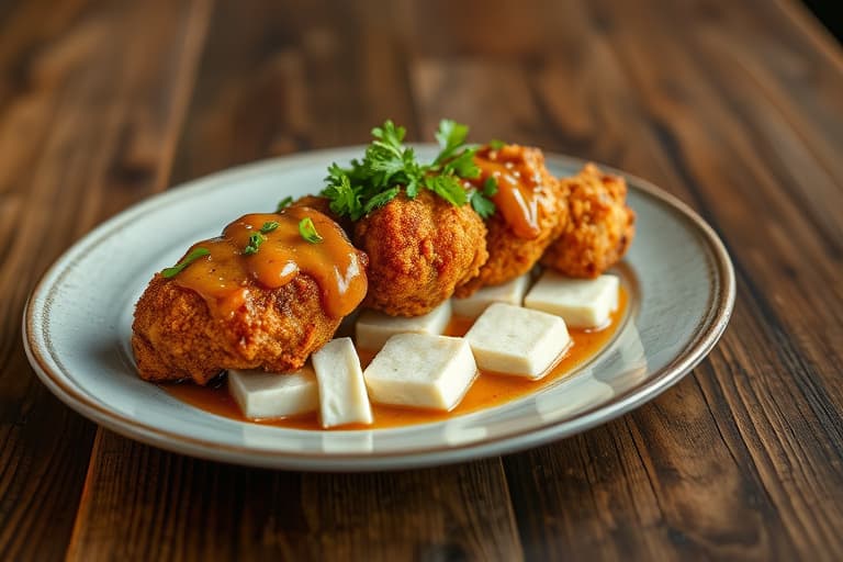 Southern Fried FreeRange Chicken med en Southwest Chipotle-krèmsaus