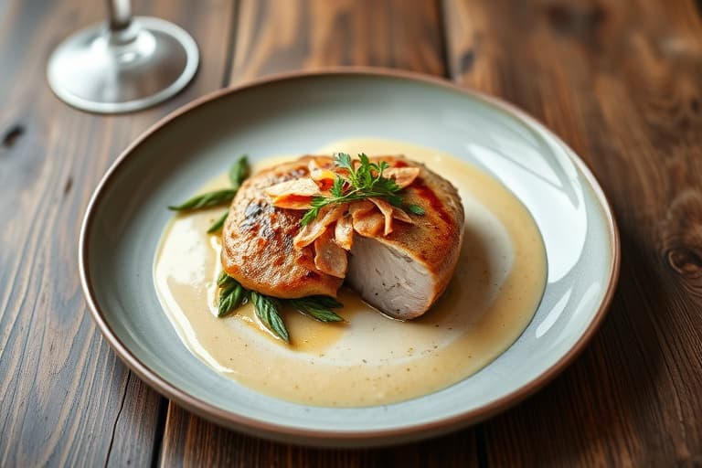 Pannestekt laks med pancetta-ristet kål og timian-beurre blanc-saus