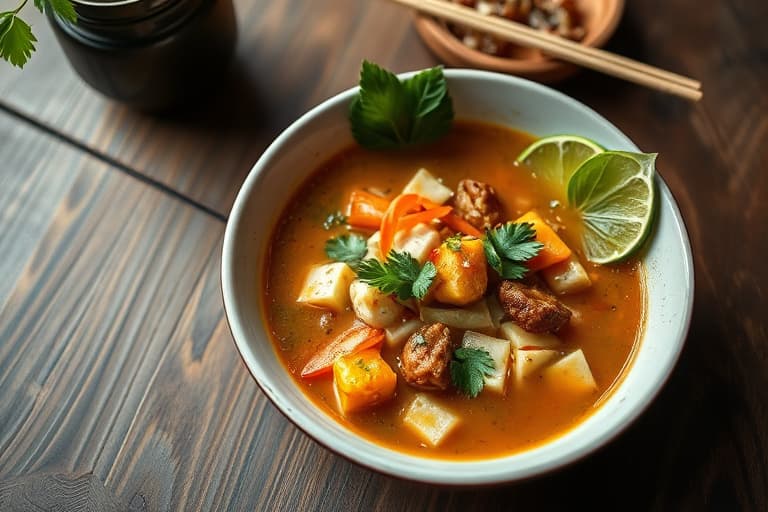 Thailandsk biffssuppe