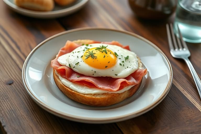 Jersey Ham, Egg, Bagel og Urte-cream cheese frokostsmørbrød