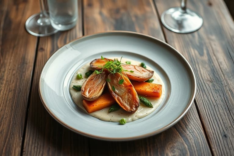 Stekt helleflyndre i maisblad