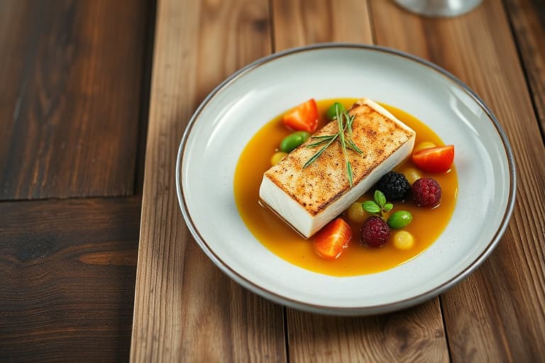 Stekte biffer med bourbon- og timianpanne, rispilaf med tranebær og mandler