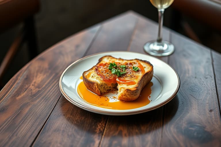 Klassisk fransk toast med jordbærsirup