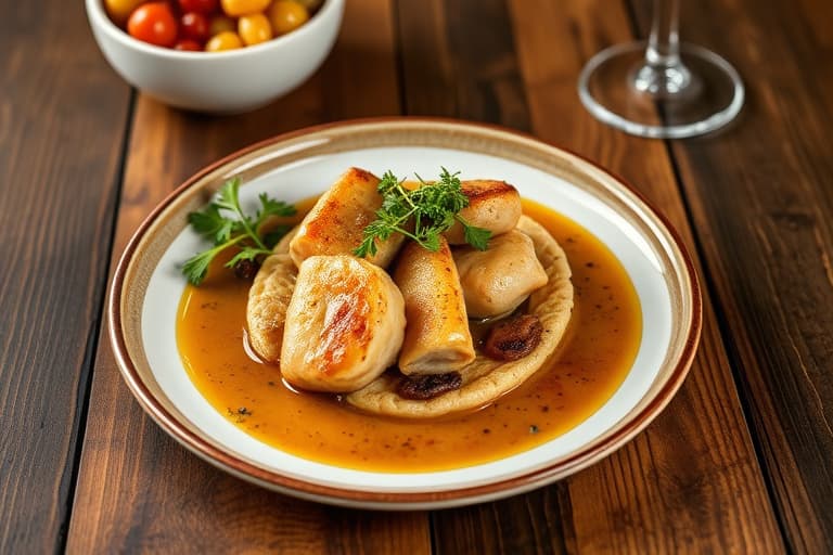 Kylling med rask sitruspanne-saus