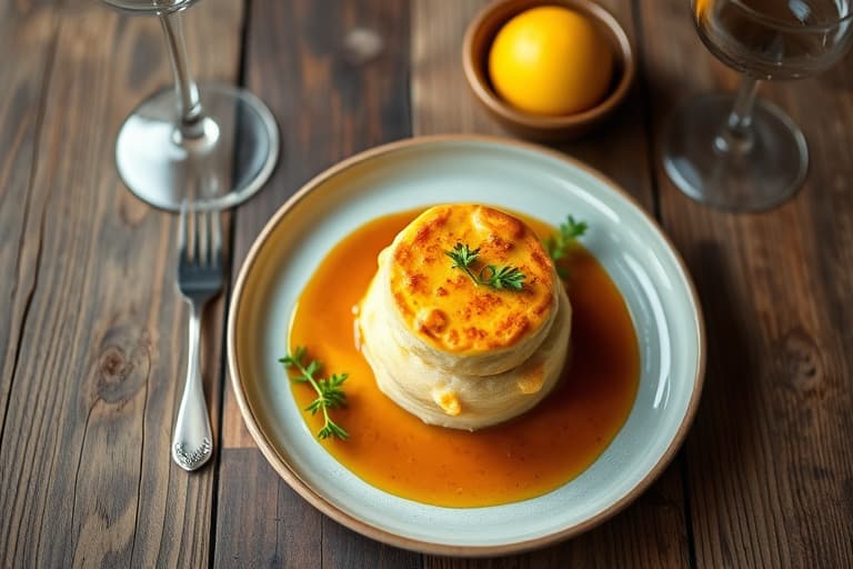 Jasminte-soufflé med sitrongress-is