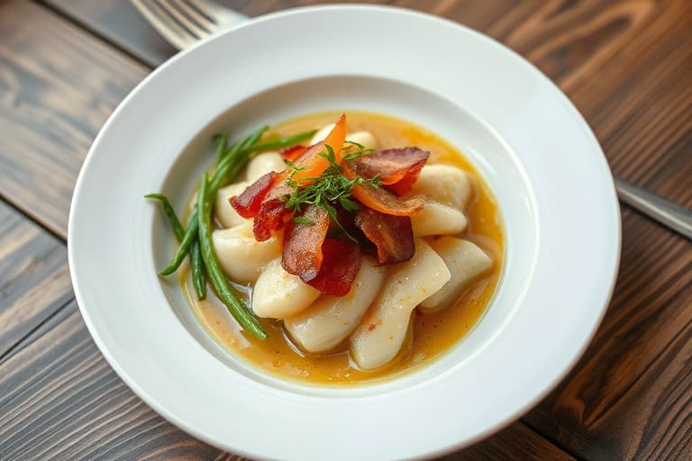 Søtpotet, bacon og eplehash