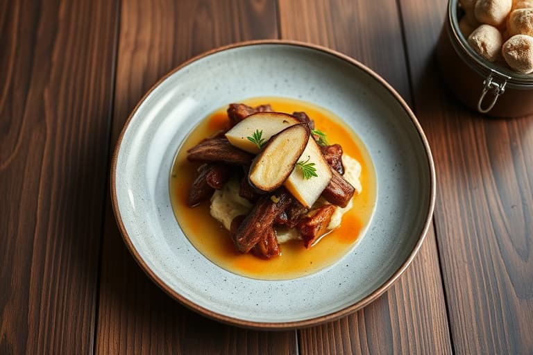 Røde og hvite delikate jordbær og iskrem