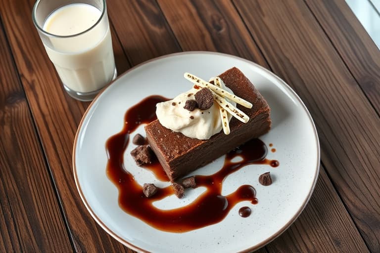 gresshoppermynte-sjokoladekake med sjakkruter og milkshake