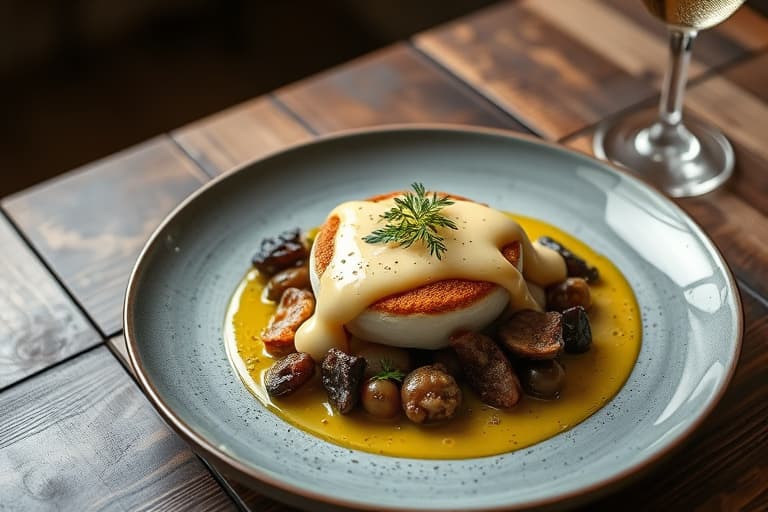 Bærgrateng med champagne-sabayon