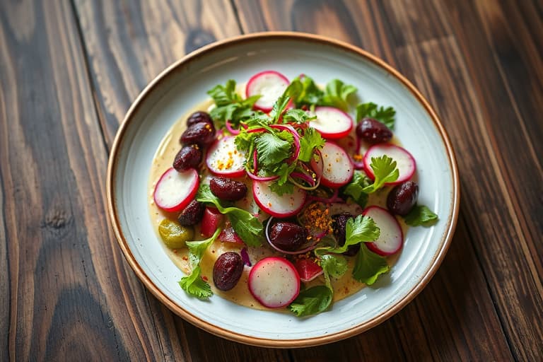 Endiviesalat med radicchio og valnøtter