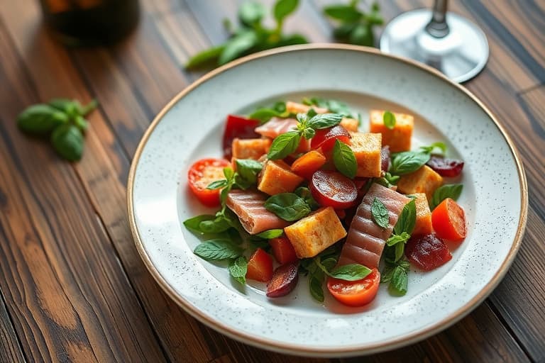 Grillet Bacara Ranch-romainesalat med prosciutto, pinjekjerner og basilikum