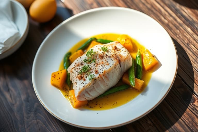 Laks og squash på stekepanne med ovnspanne