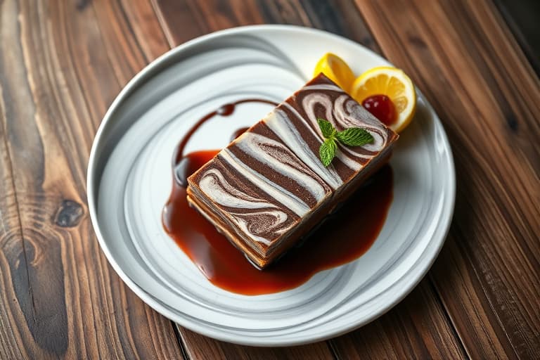 Marbled sjokoladekakebarer