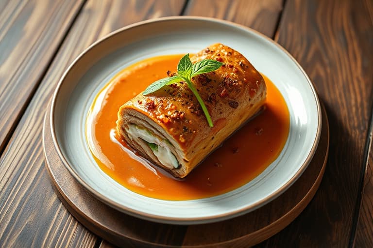 Krydret karamellroulade med ingefærkrem