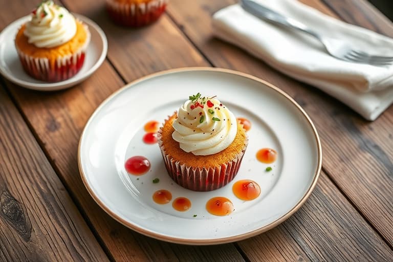 Absintmandel- og solbær- og kirsebærcupcakes med valmuefrø