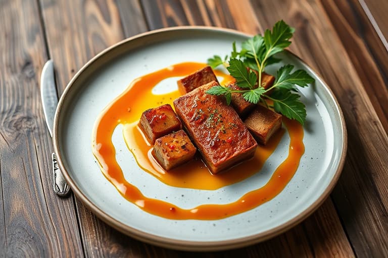 Sauterte krydrede reker med erteblader, ovnsbakt mais og chilimango whiskey-saus