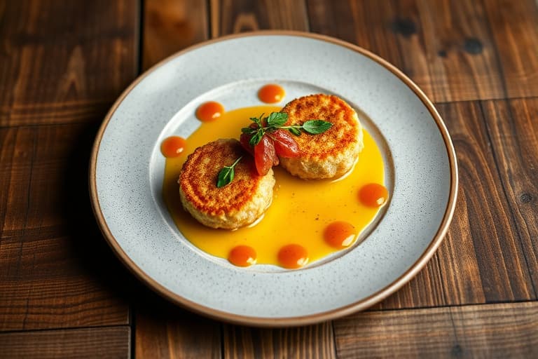 Kalkuncroquetter med sopp- og rosmarinsaus