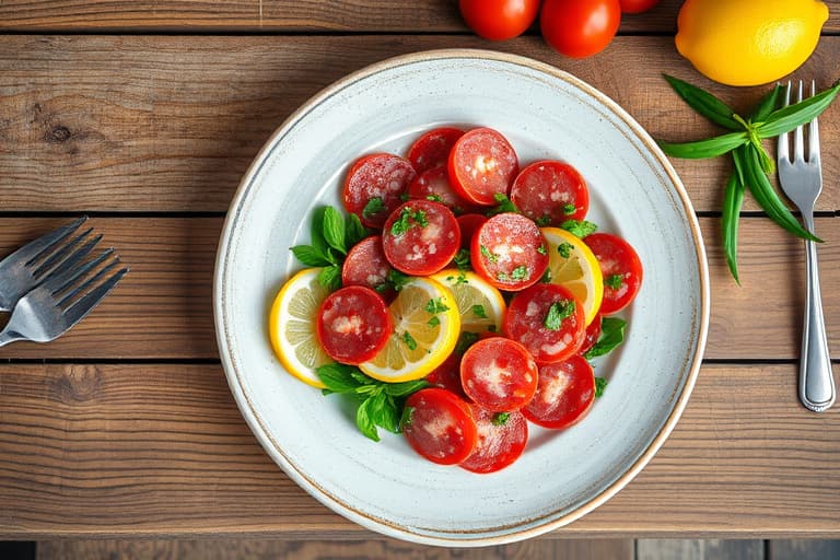 Selleri- og soppressata-salat med sitron