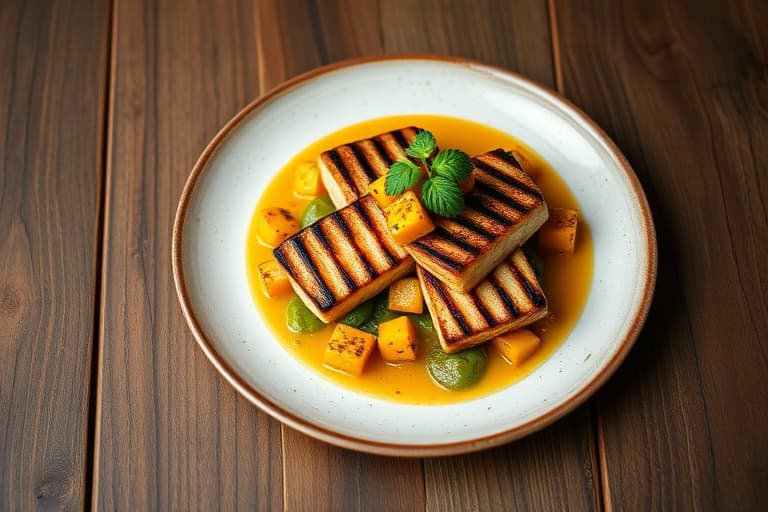 Grillede svinekoteletter med krydret squash- og ananassalsa