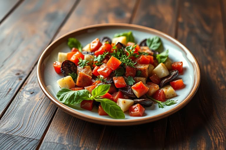 Radicchio-salatkopper med caponata