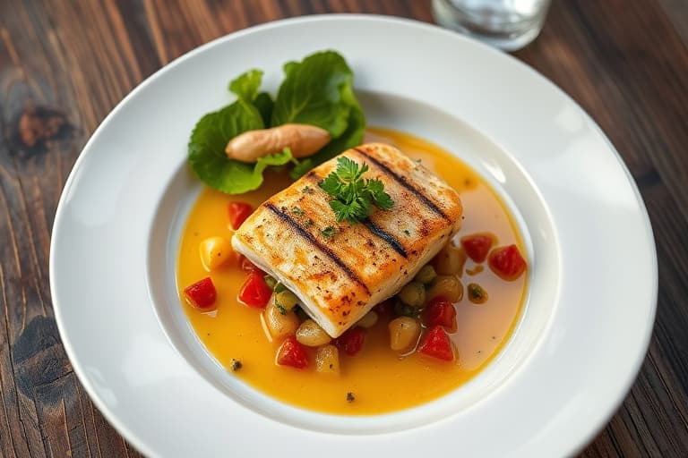 Fylte kreolsk flygefisk med coucou