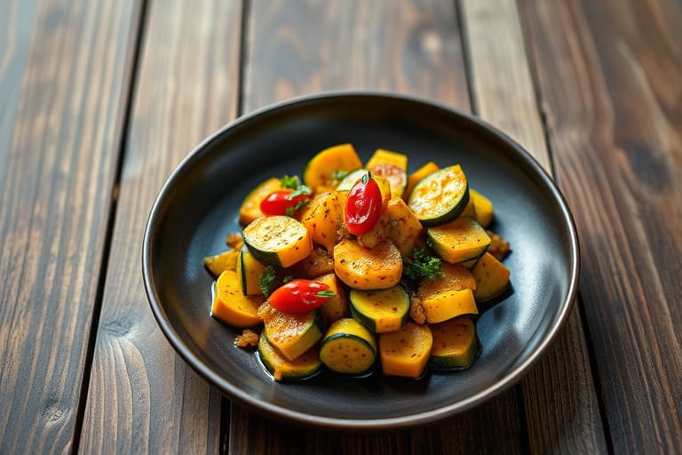 Marinerte zucchini og sommer squash