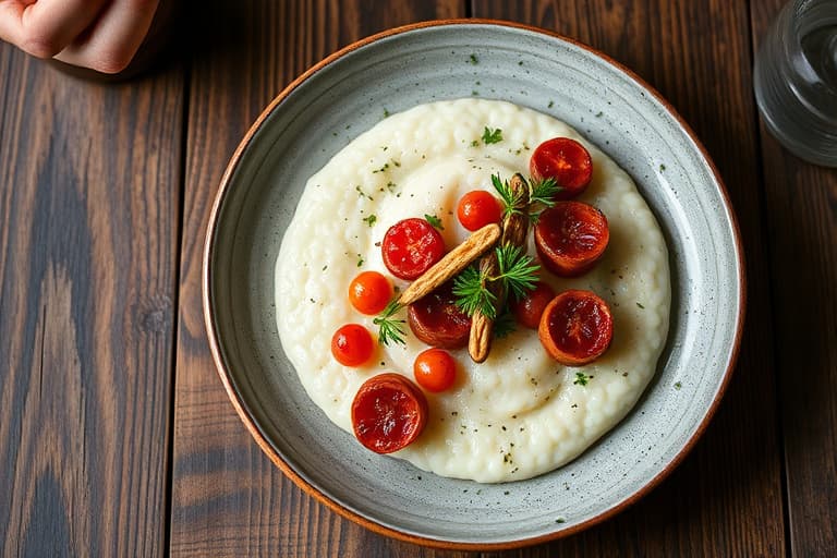 Kremete grits med bahamansk steinbryggerhummer