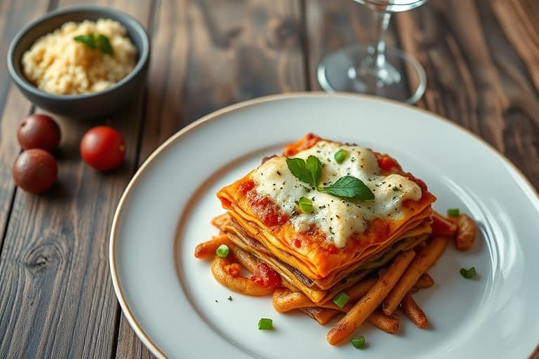 Ost- og potetlasagne