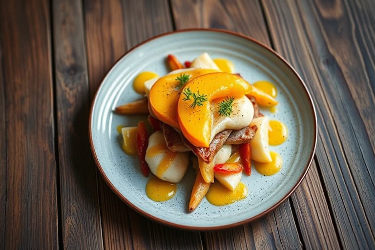 Tropiske solskinn-flatkaker med appelsinkrem