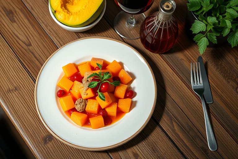 Cantaloupe- og rødvinsoverraskelse