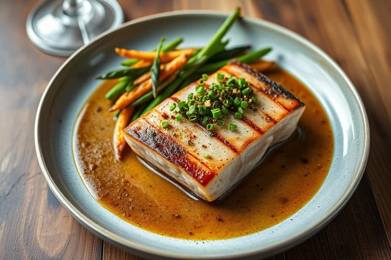 Grillet laksfilet med honning- og sennepssaus