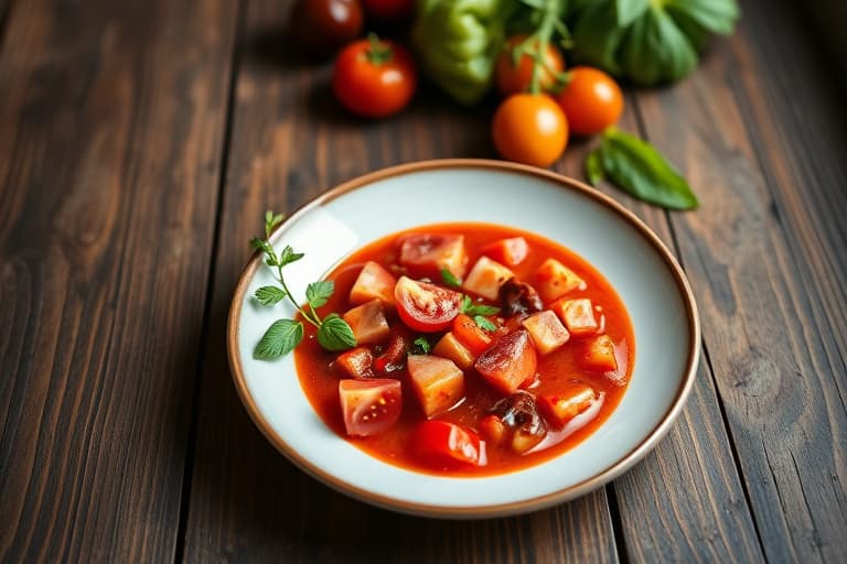 Cherrytomat- og chiligazpacho